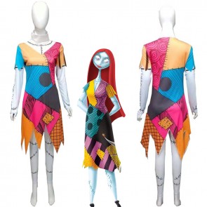 Movie The Nightmare Before Christmas Sally Halloween Cosplay Costume