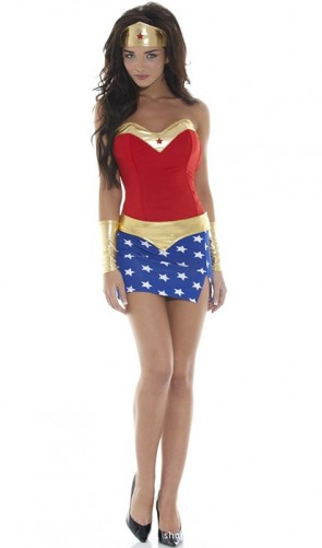 Anime  Sexy Supergirl Halloween Costume Wonder Woman  Cosplay Fancy Dress MC00122