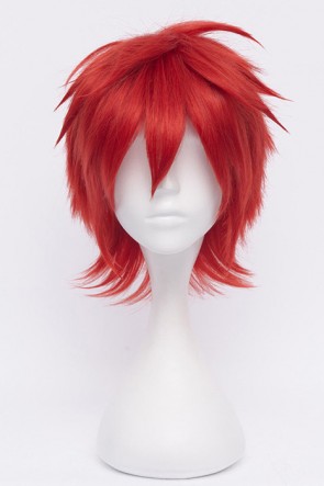 30cm Red Hitman Robern Kozato Enma Cosplay Wig AC001098
