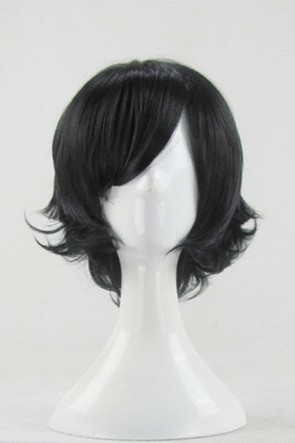 35cm Black Curly Hitman Reborn Ranbo Cosplay Wig AC001100
