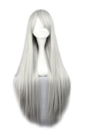 80cm Sliver White Straight Hitman Reborn Superbi Squalo Cosplay Wig AC001101