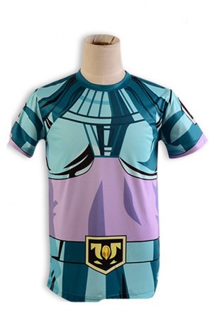 Saint Seiya Bronze Saint Shiryu Dragon Cloth Summer T-shirt Cosplay Costume AC001342