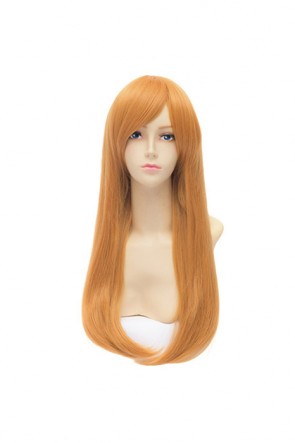 55cm Orange Straight Neon Genesis Evangelion Soryu Asuka Langley Cosplay Wig AC001130