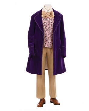 Charlie And The Chocolate Factory Gene Wilder Willy Wonka Halloween Cosplay Costume