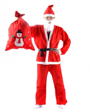  Christmas Santa Claus Costume With The Beard So Smart  FCC0045