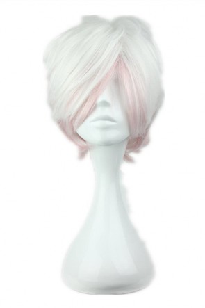 32cm Short Gradient White Diabolik Lovers Subaru Sakamaki Cosplay Wig AC001254
