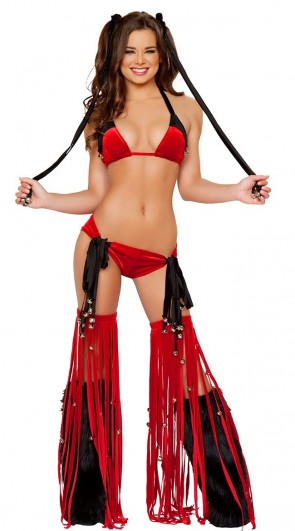 New Sexy Red Line Christmas Costumes of Personalized Clothes FCC0016