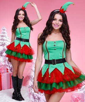 High quality Christmas elf costume princess dress cute headwear FCC0096