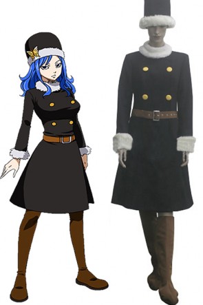 Fairy Tail Rain Woman Juvia Lockser After Seven Years Blue Lolita Dress Cosplay Costume AC0020
