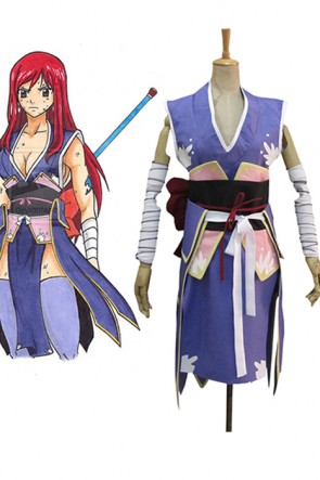 Fairy Tail Erza Scarlet Forever Empress Armor Kimono Cosplay Costume AC0030
