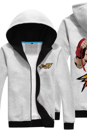 Street Fighter Men's Fleece With Hat On Winter GC00146