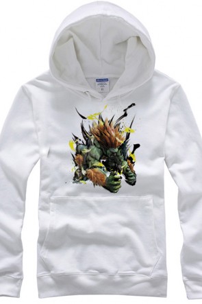 Street Fighter Men's White Winter Coat GC00147