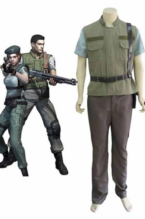 Resident Evil 1 Chris Redfield S.T.A.R.S. Uniform Cosplay Costume GC00129
