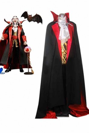 Castlevania Vampire Dracula Cosplay Costume Black And Red Suit GC00115
