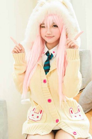 Super Sonico Embroider Lovely Bunny Sweater Cosplay Costume GC0094