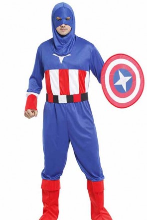 Captain America Halloween Jumpsuits Cosplay Costume MC00200