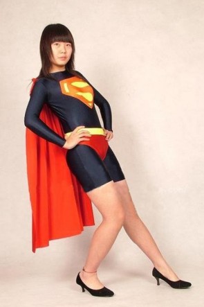 Supergirl Gray Jumpsuits Halloween Cosplay Costume MC00139