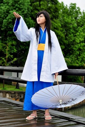 Gintama Katsura Kotaro Cosplay costumes Blue Kimono With Finger Socks AC00192