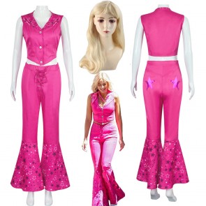 Movie 2023 Barbie Pink Halloween Party Cosplay Costume