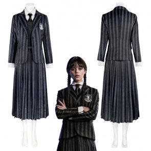 Wednesday Addams 2022 Halloween School uniform Cosplay Costume