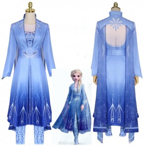 Frozen II Snow Queen Elsa Princess Halloween Cosplay Costume Full Set