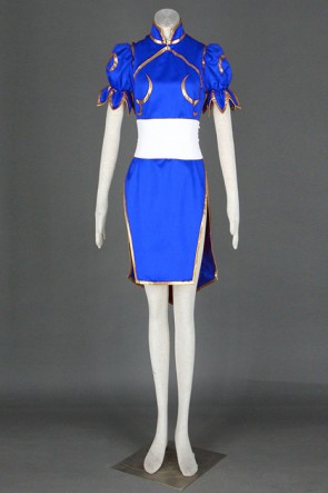 Street Fighter Chun-Li Blue Cosplay Costume   GC00142