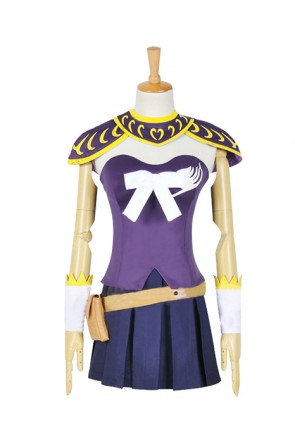 Dreamcosplay Anime Fairy Tail Lucy Heartphilia Purple Battle Suit Cosplay Costume AC0045