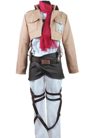 Attack On Titan Mikasa Ackerman Trainee Class Uniform Cosplay Costume AC00102
