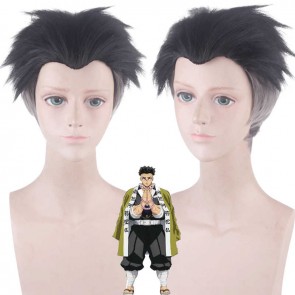 Demon Slayer Himejima Kyoumei  Black Cosplay Wigs