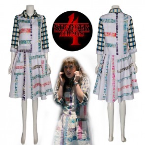 Stranger Things 4 Eleven Halloween Cosplay Costume 