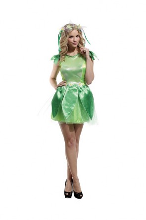 Forest Elf  Female Adult Sexy Green Elf Cosplay Costume FHC00447