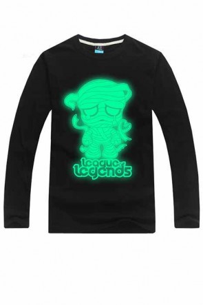 League Of Legends Amumu Tryndamere Monkey king Timor Men's Fluorescence Long Sleeve T-Shirt GC00237