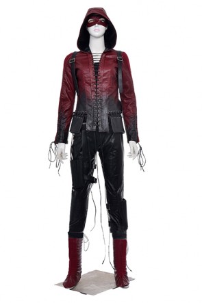 Green Arrow Season 4 Red Arrow Thea Queen Cosplay Costume MC00257