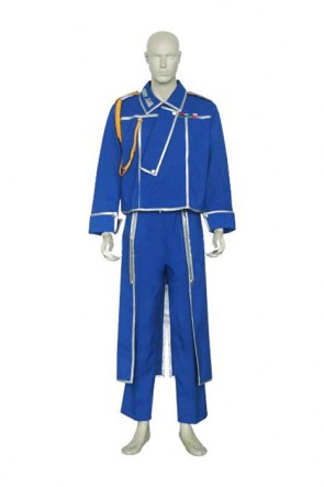 Anime FullMetal Alchemist Roy Mustang Military Cosplay Costume AC00923