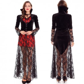 Halloween Ghost Bride Vampire Dress Up Lace Cosplay Costume
