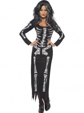  Halloween Female Black And White Truss Cosplay Costume