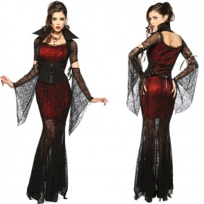 Halloween Female Vampire Queen Long Skirt Ghost Bride Devil Cosplay Costume