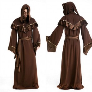 Halloween Men's Mage Robe Demon  Cosplay Costume