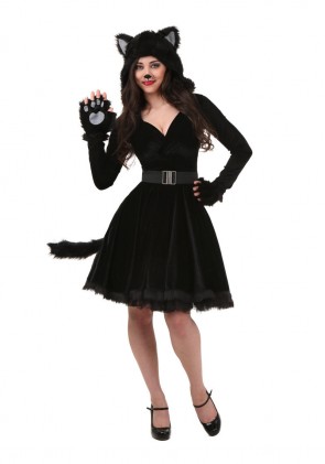 Halloween Cat Girl Black Bear Cosplay Costume