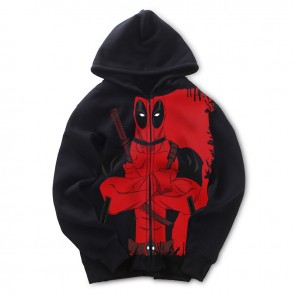 Sweatshirt Cosplay Costume Hoodie Deadpool Long Sleeve Casual Tops 