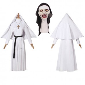 The Nun 2018 Trailer Valak Sister Halloween White Cosplay Costume