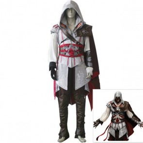 Assassin's Creed II Ezio Auditore White Halloween Cosplay Costume