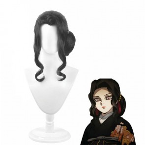 Demon Slayer Kibutsuji Muzan Halloween Black Cosplay Wigs