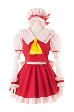 Touhou Project Flandre Scarlet Red Dress Cosplay Costume Full Set GC00331