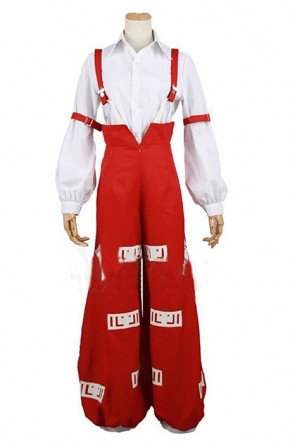 Touhou Project Fujiwara No Mokou Red Uniform Cosplay Costume Custom Made GC00333