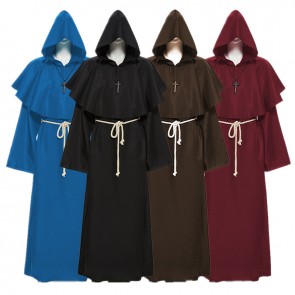 Halloween Costume Robe Of The Monks Wizard Clerical Dress Christian Suit