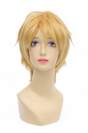30cm Yellow Fluffy League of Legends Ezreal Cosplay Wig GC00250