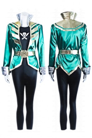 Kaizoku Sentai Gokaiger Green Cosplay Costume AC001394