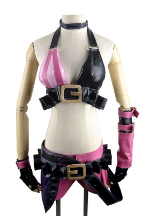League Of Legends Loose Cannon Jinx Sexy Uniform Made Cosplay Costume GC00192