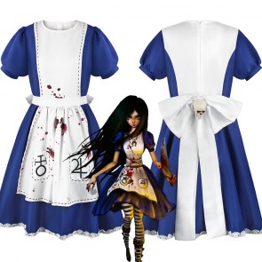 Alice Madness Returns Maid Dress Halloween Cosplay Costume